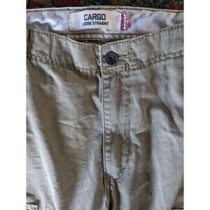 Levi's Cargo Pants Loose Straight Utility Outdoor Khaki‎ Beige Men's Size 36x32